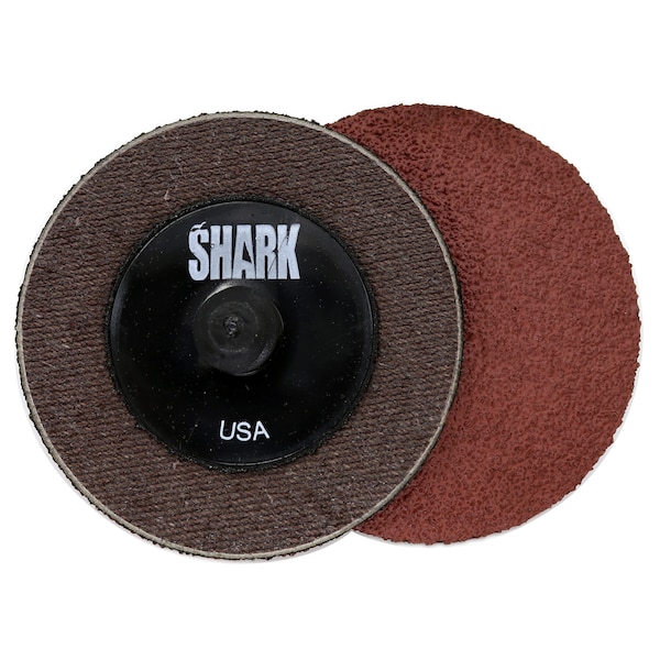 Shark Industries 3" Cloth Backed Grinding Discs 36 Grit A/O Rolock - 25 Pk 43226 - main